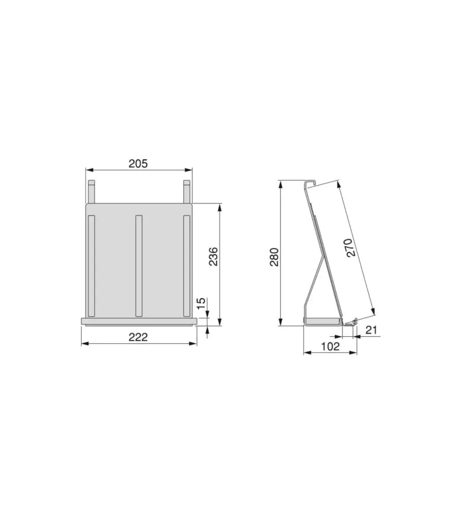 SUPPORTO PER TABLET "TITANE" ACCIAIO GRIGIO ANTRACITE, EMUCA
