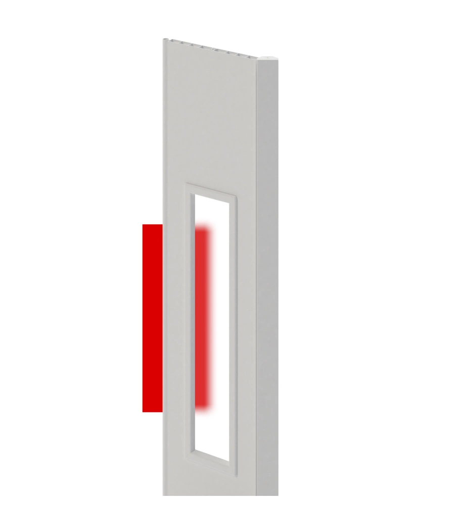 PANNELLO AGGIUNTIVO PER PORTA A SOFFIETTO DA INTERNO "LUCIANA" BIANCO CON VETRO 15X1 CM