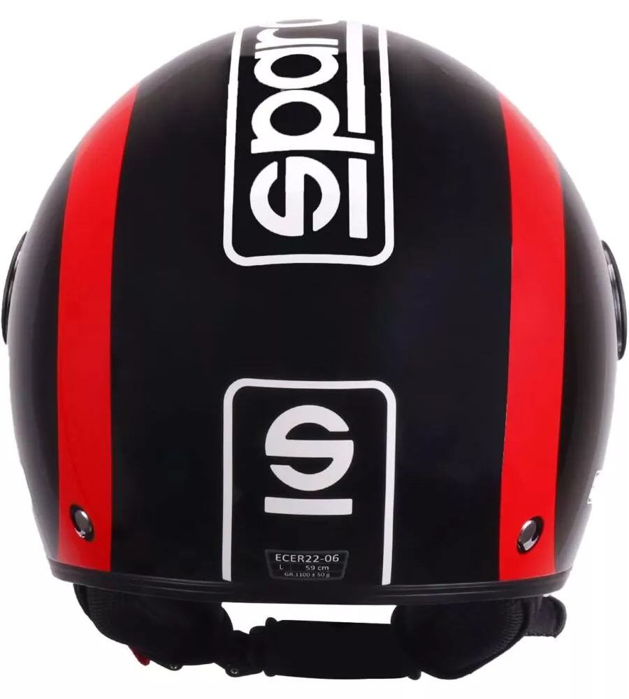 CASCO MOTO SPARCO SP601 NERO/ROSSO TG.L