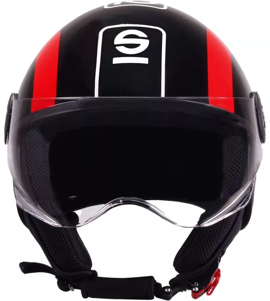 CASCO MOTO SPARCO SP601 NERO/ROSSO TG.XL