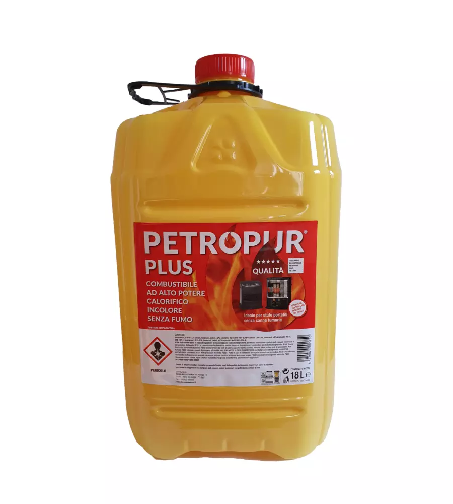 COMBUSTIBILE LIQUIDO PETROPUR PLUS 15 TANICHE DA 18LT - TOTALE DI 270 LITRI