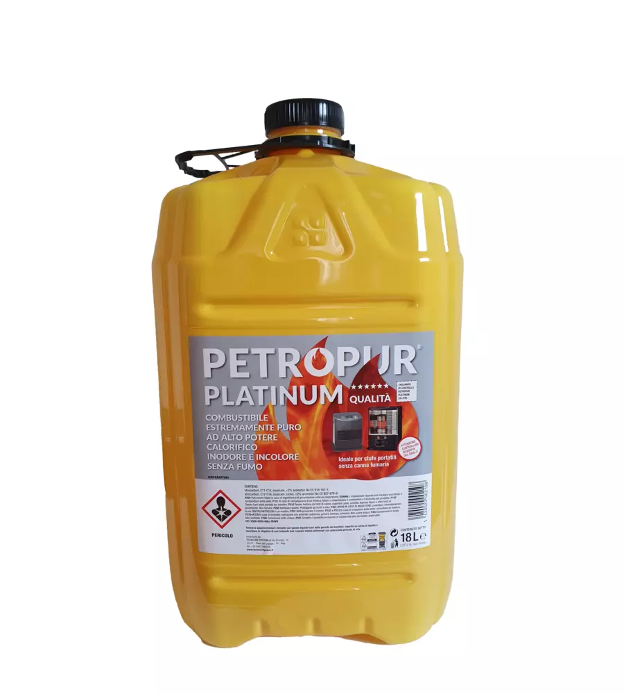 COMBUSTIBILE LIQUIDO PETROPUR PLATINUM 30 TANICHE DA 18LT - TOTALE DI 540 LITRI