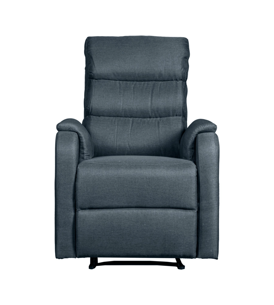 POLTRONA BELLAHOME "CHIARA" CON RECLINER IN TESSUTO COLORE ANTRACITE, 71X95X98 CM