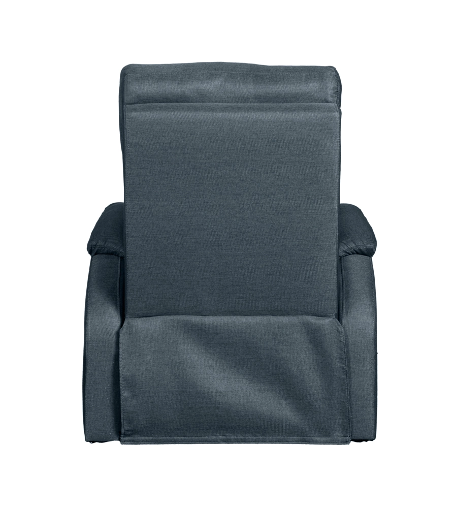 POLTRONA BELLAHOME "CHIARA" CON RECLINER IN TESSUTO COLORE ANTRACITE, 71X95X98 CM