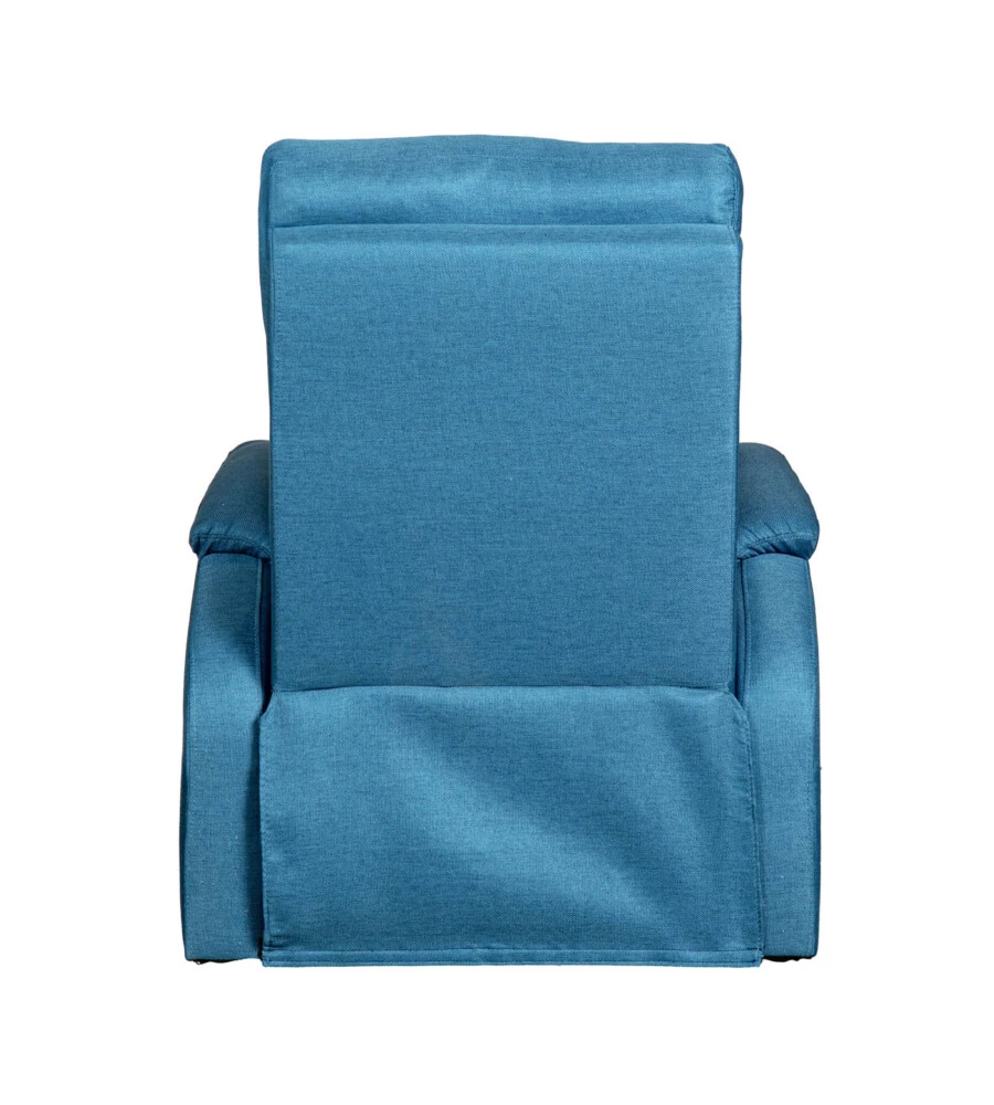 POLTRONA BELLAHOME "CHIARA" CON RECLINER IN TESSUTO COLORE OTTANIO, 71X95X98 CM