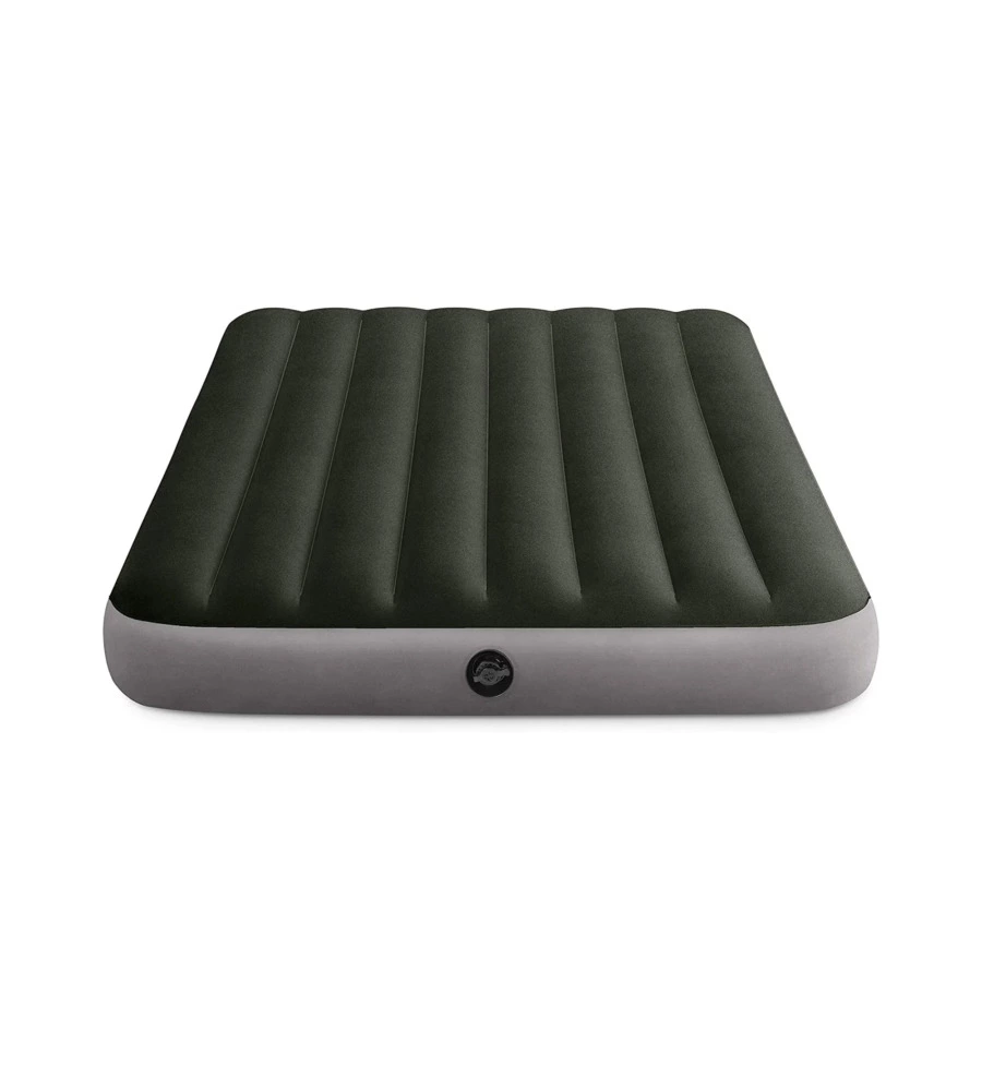 MATERASSO AD UNA PIAZZA E MEZZA GONFIABILE INTEX "AIRBED DURA-BEAM STANDARD PRESTIGE DOWNY" VERDE SCURO 137X191X25 CM - COD. 64108