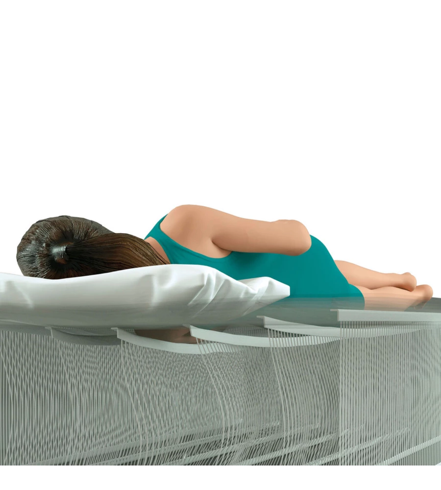 MATERASSO SINGOLO AUTOGONFIANTE INTEX "AIRBED DURA-BEAM PILLOW REST MID-RISE" COLORE CREMA  E POMPA INCORPORATA, 99X191X30 CM - COD. 64116ND