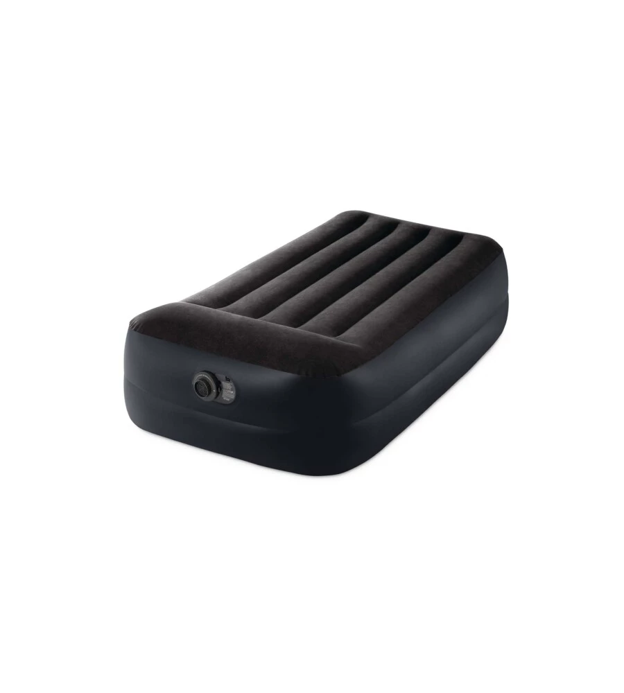 MATERASSO SINGOLO AUTOGONFIANTE INTEX "AIRBED DURA-BEAM PILLOW REST RAISED" COLORE BLU SCURO, 99X191X42 CM - COD. 64122ND