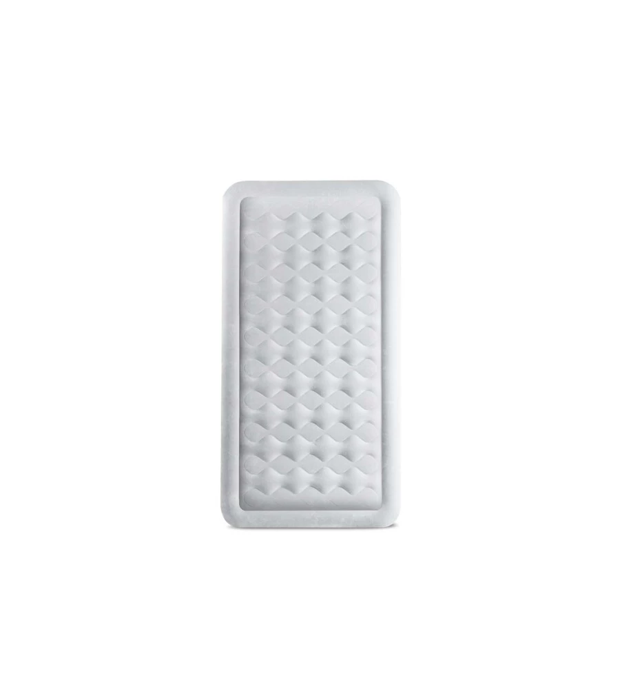 MATERASSO SINGOLO AUTOGONFIANTE "AIRBED DURA-BEAM SUPREME AIR-FLOW" COLORE GRIGIO CHIARO CON POMPA INTEGRATA, 99X191X51 CM - COD. 64488ND