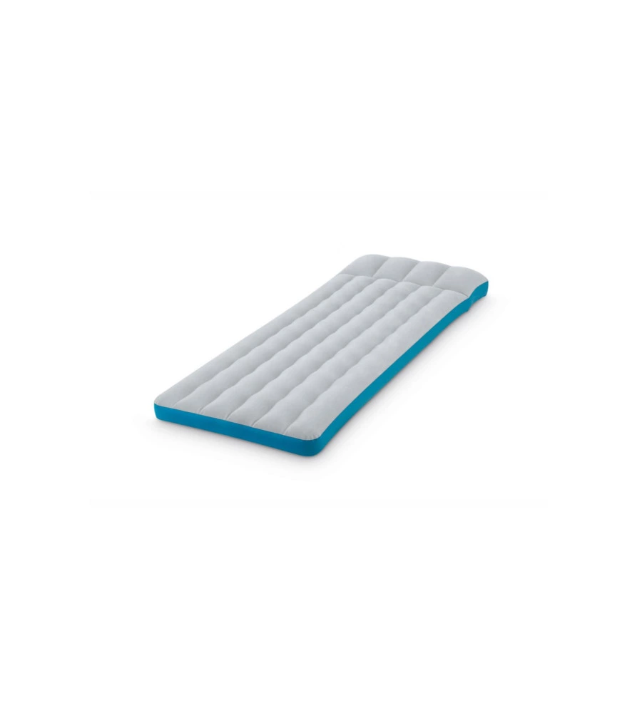 MATERASSO SINGOLO GONFIABILE INTEX "CAMPING" COLORE GRIGIO CHIARO, 72X189X20 CM - COD. 67998