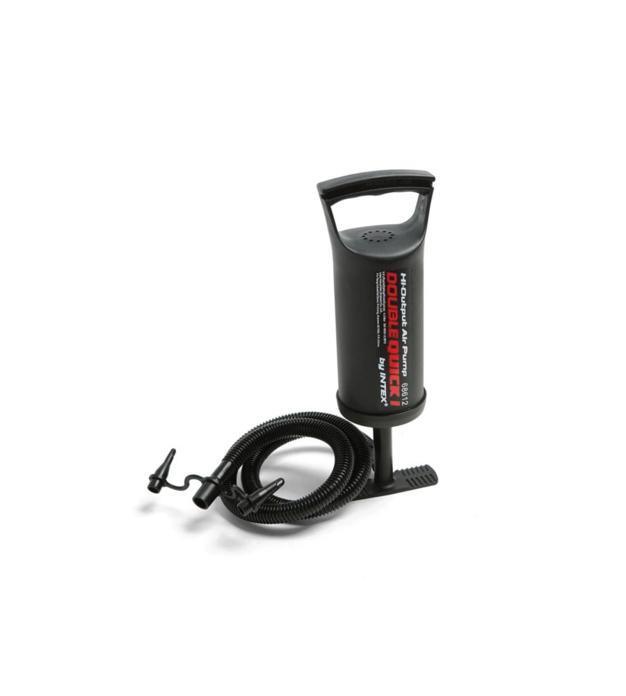 POMPA MANUALE INTEX "DOUBLE QUICK I" COLORE NERO CON 3 UGELLI, 29 CM - COD. 68612