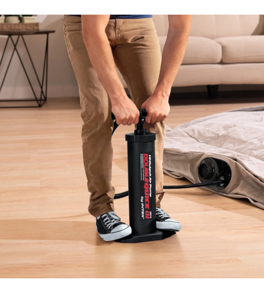 POMPA MANUALE INTEX "DOUBLE QUICK III" COLORE NERO CON 4 UGELLI, 48 CM - COD. 68615