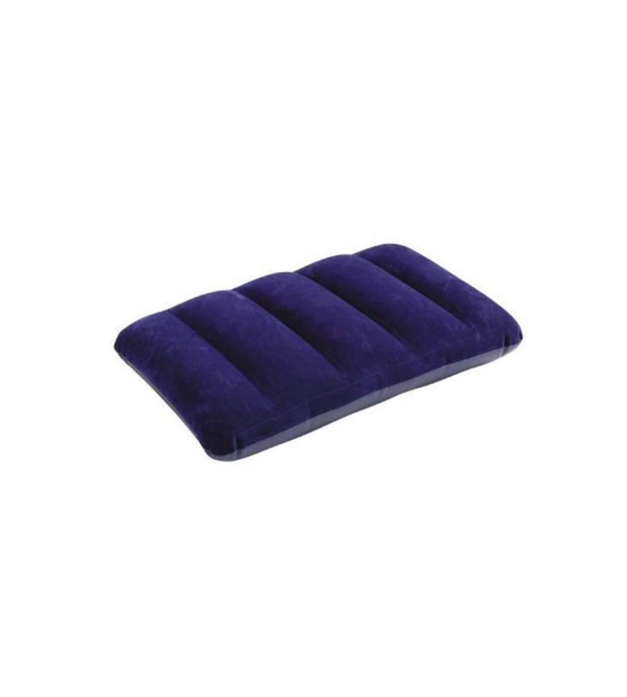 MATERASSO MATRIMONIALE GONFIABILE INTEX "AIRBED DURA-BEAM STANDARD CLASSIC DOWNY" COLORE BLU CON POMPA MANUALE E DUE CUSCINI, 152X203X25 CM - COD. 64765