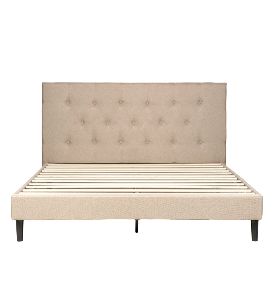 LETTO MATRIMONIALE BELLAHOME "PARIGI" BEIGE 160X200X102 CM