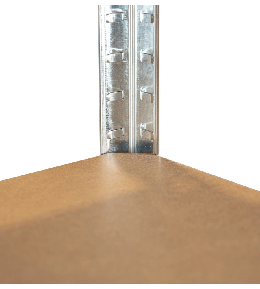 SCAFFALE IN METALLO EASY SYSTEM CON 4 RIPIANI IN MDF, 120X55X180 CM