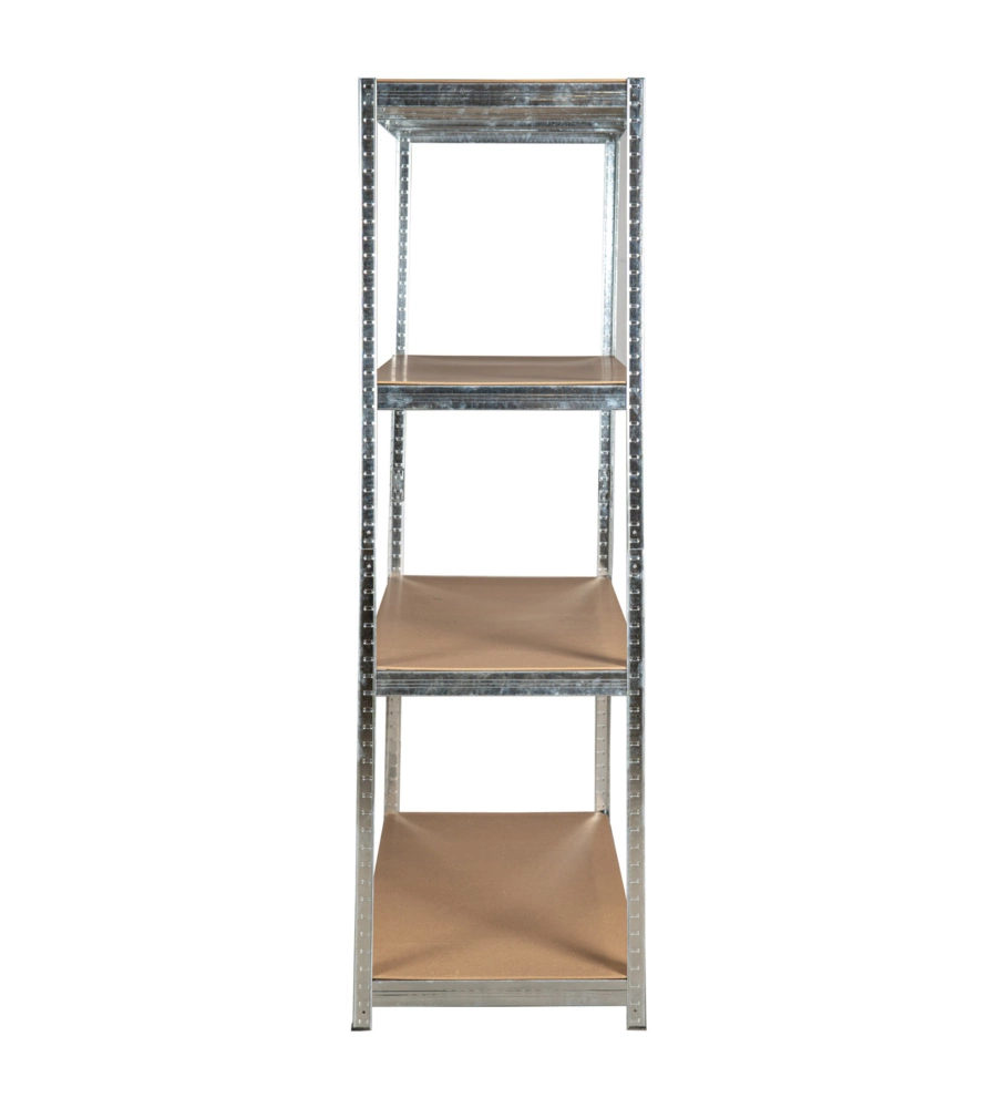 SCAFFALE IN METALLO EASY SYSTEM CON 4 RIPIANI IN MDF, 120X55X180 CM