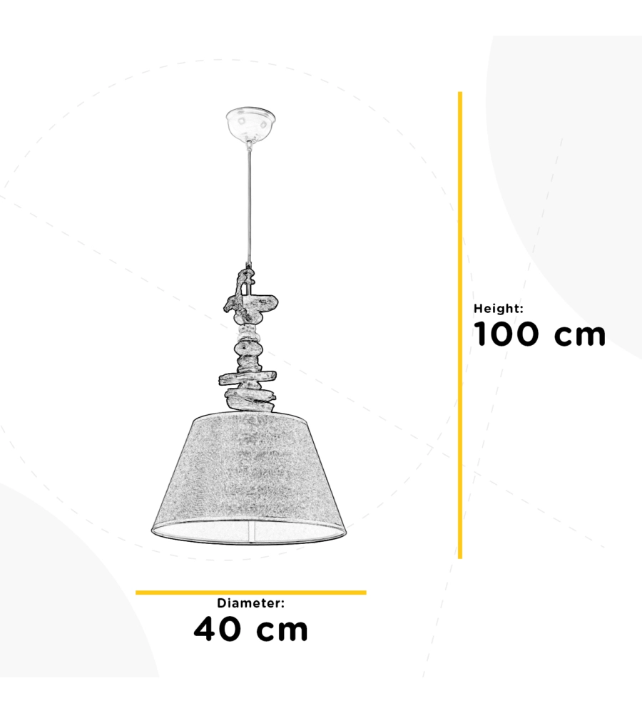 LAMPADA A SOSPENSIONE ONLI "KUBRA" D40 E14