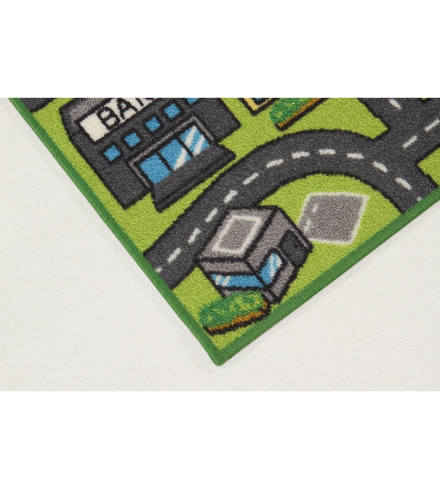 TAPPETO "PLAY TOWN" VERDE, 190X133 CM