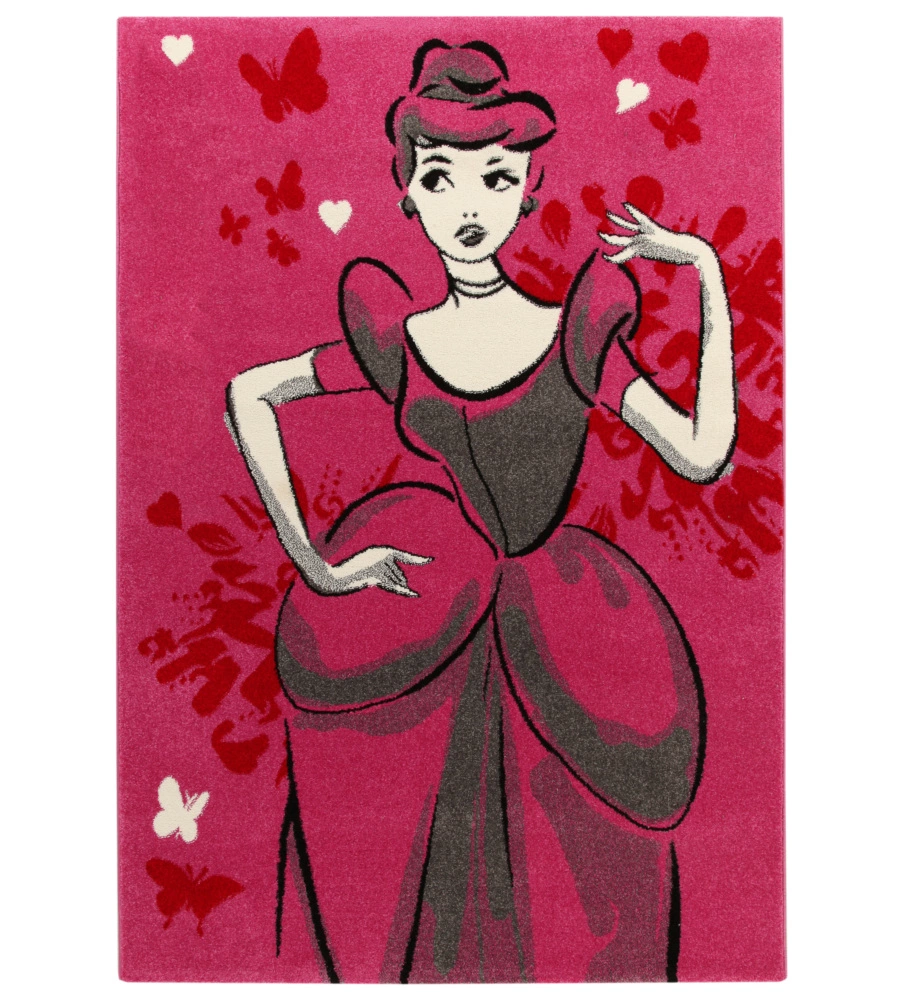 TAPPETO "CINDERELLA" ROSA, 190X133 CM