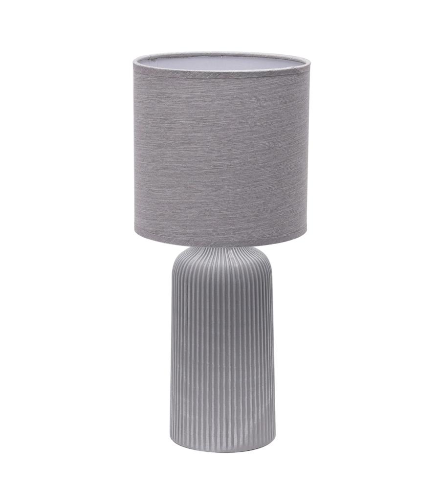 LAMPADA DA TAVOLO ONLI GRANDE "SHELLY" GRIGIO E14
