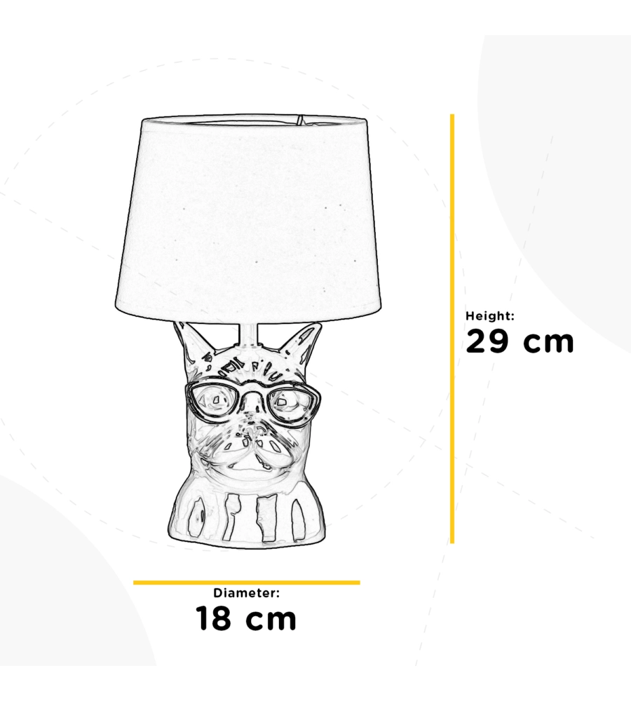 LAMPADA DA TAVOLO ONLI "BIAGIO" BIANCO, E14