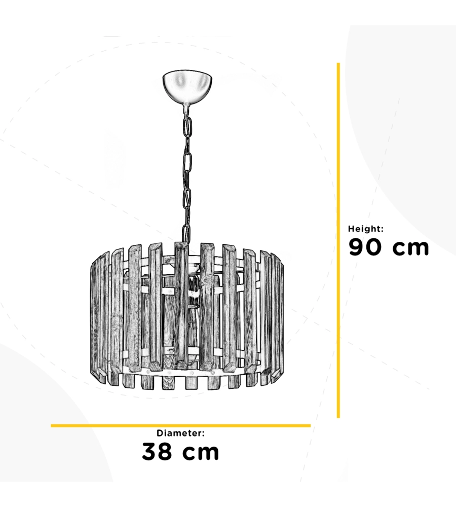 LAMPADA SOSPENSIONE ONLI "RAUL" CIRCOLARE 1xE27 D38