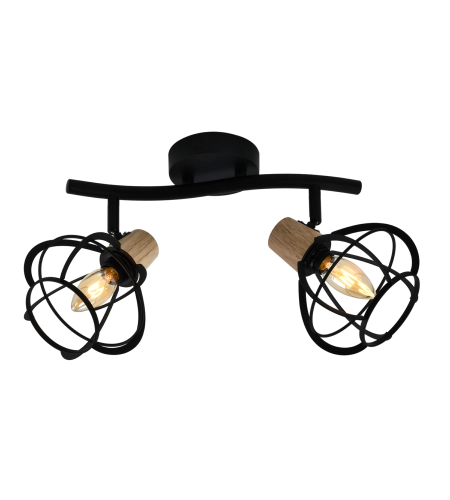 PLAFONIERA DA SOFFITTO ONLI "GINGER" 2 LUCI 2XE14
