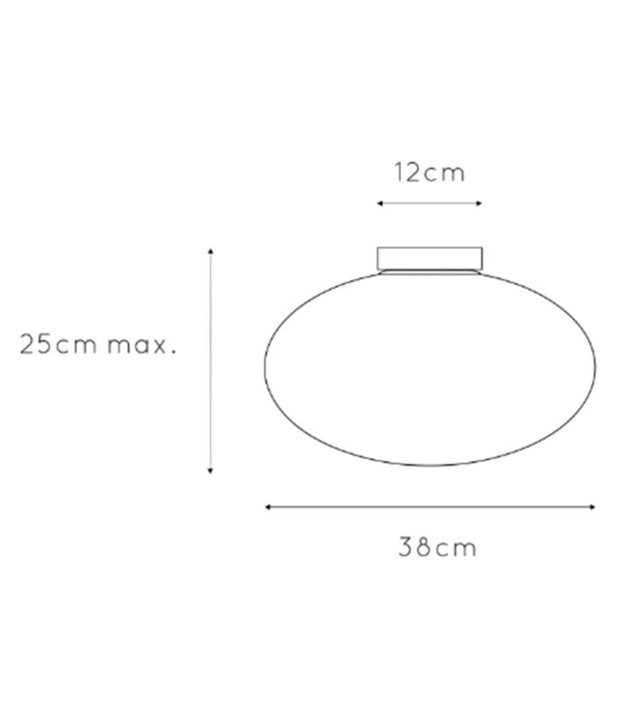 LAMPADA DA SOFFITTO ONLI "JANET" IN VETRO D38, E27