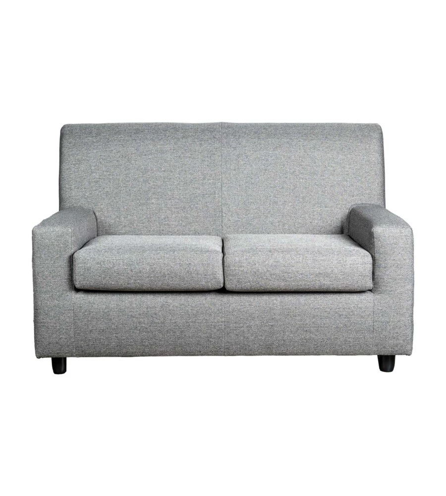 DIVANO "ESTER" 2 POSTI IN TESSUTO GRIGIO SCURO, 137X80X85 CM