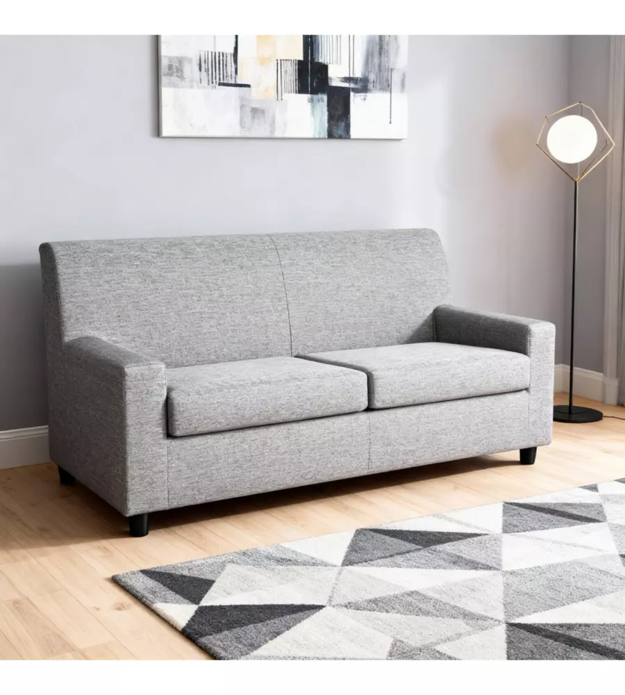 DIVANO BELLAHOME "ESTER" 3 POSTI IN TESSUTO GRIGIO SCURO 187X80X85 CM