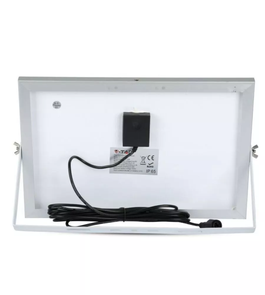 PANNELLO LED A RICARICA SOLARE 12W, 6000K