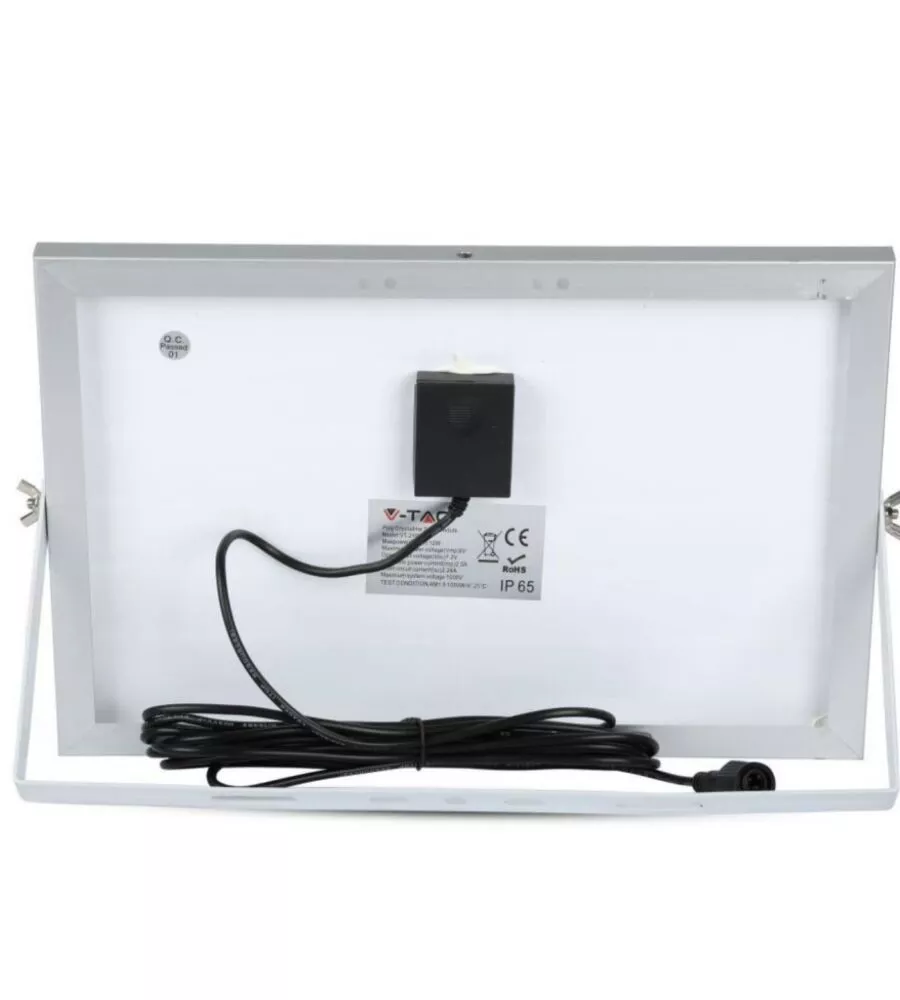 PANNELLO LED A RICARICA SOLARE 12W, 4000K