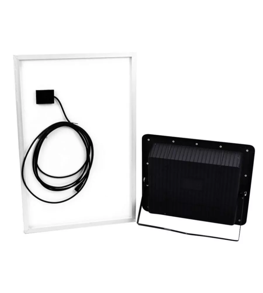 FARO LED CON TELECOMANDO E PANNELLO SOLARE 50W, 6000K
