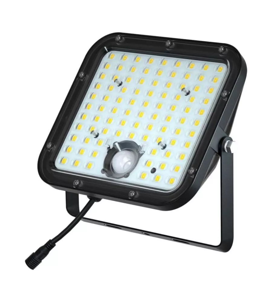 PANNELLO LED CON RICARICA SOLARE E SENSORE 30W, 4000K