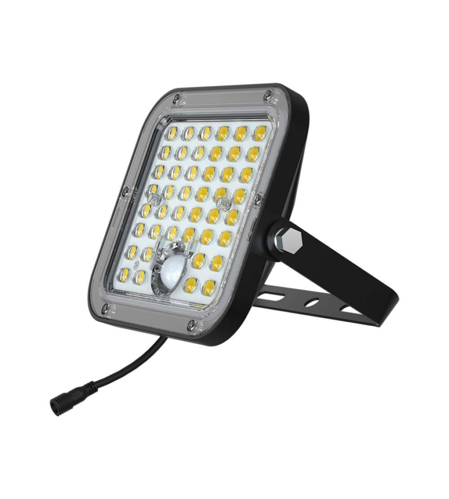 PANNELLO LED CON RICARICA SOLARE E SENSORE 10W, 6400K