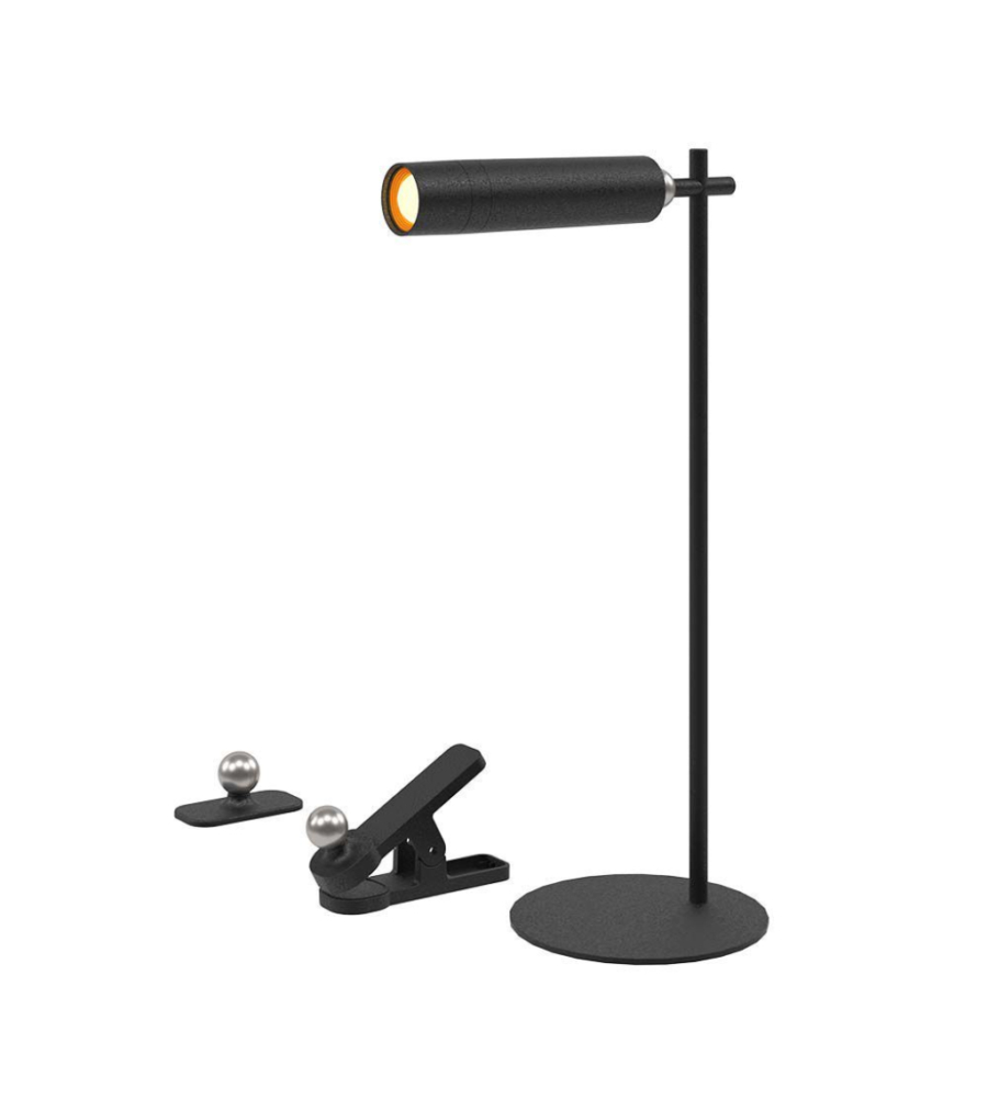 LAMPADA DA TAVOLO MAGNETICA RICARICABILE NERA 3W, 4000K