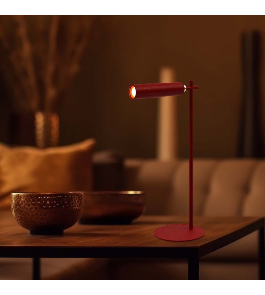 LAMPADA DA TAVOLO MAGNETICA RICARICABILE ROSSA 3W, 4000K