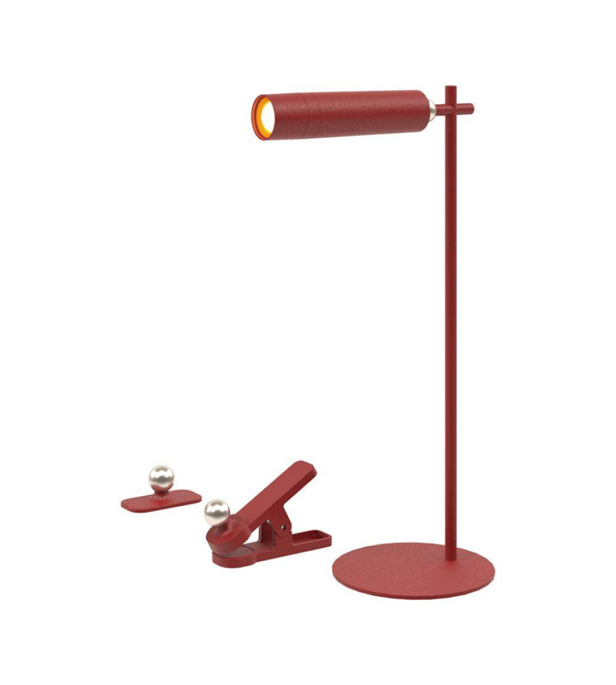 LAMPADA DA TAVOLO MAGNETICA RICARICABILE ROSSA 3W, 4000K