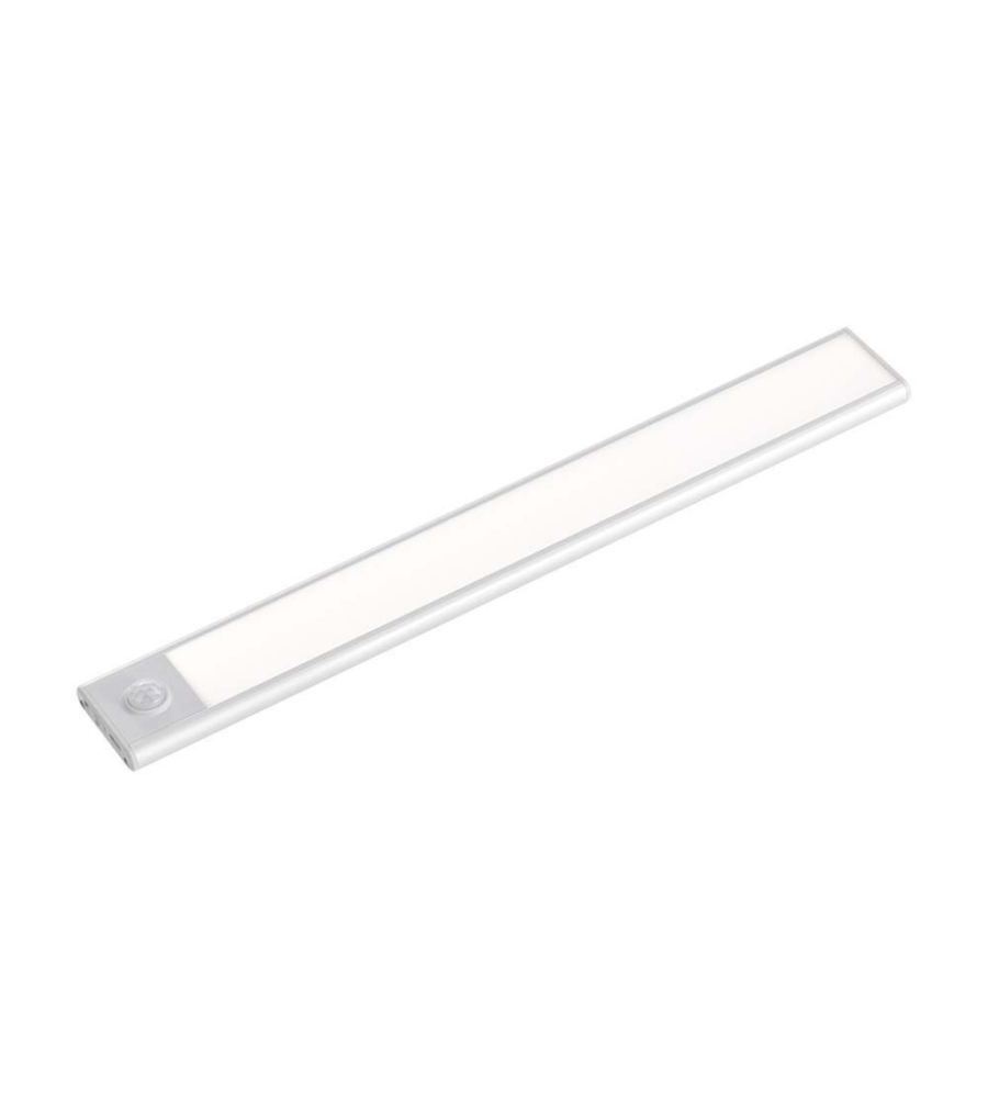 LAMPADA A LED DA ARMADIO RICARICABILE CON SENSORE PIR ARGENTO, 3000K