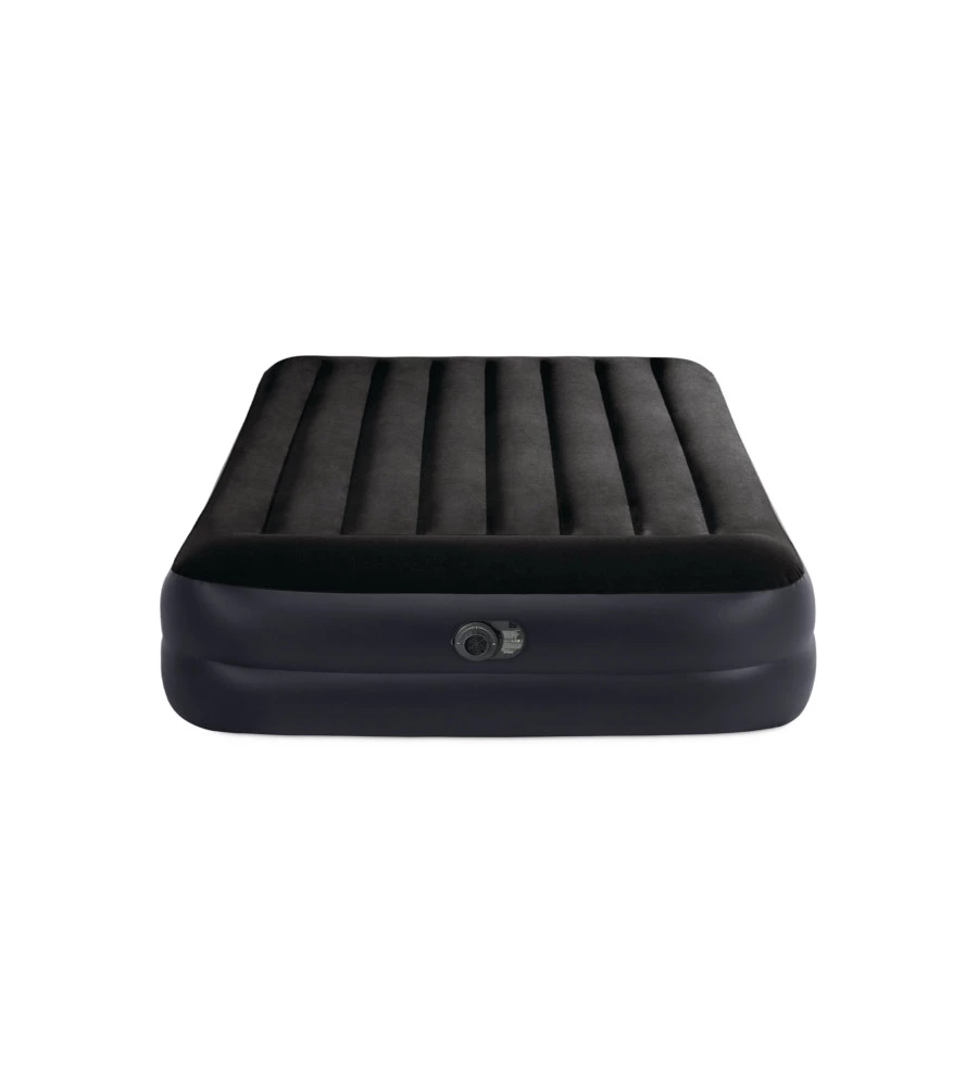 MATERASSO MATRIMONIALE AUTOGONFIANTE INTEX "DURA-BEAM PILLOW REST RAISED" COLORE BLU SCURO CON POMPA ELETTRICA INCLUSA, 152X203X42 CM - COD. 64124ND