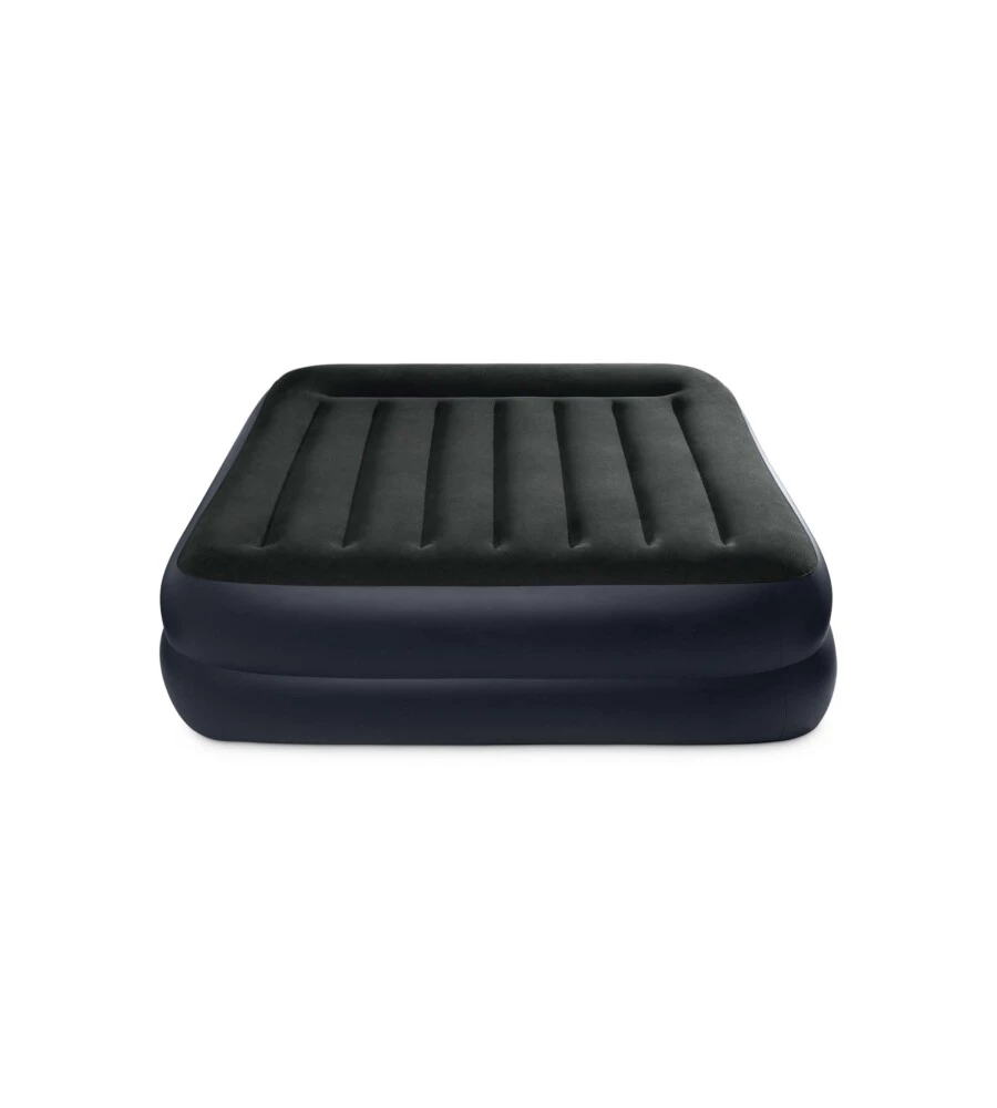 MATERASSO MATRIMONIALE AUTOGONFIANTE INTEX "DURA-BEAM PILLOW REST RAISED" COLORE BLU SCURO CON POMPA ELETTRICA INCLUSA, 152X203X42 CM - COD. 64124ND