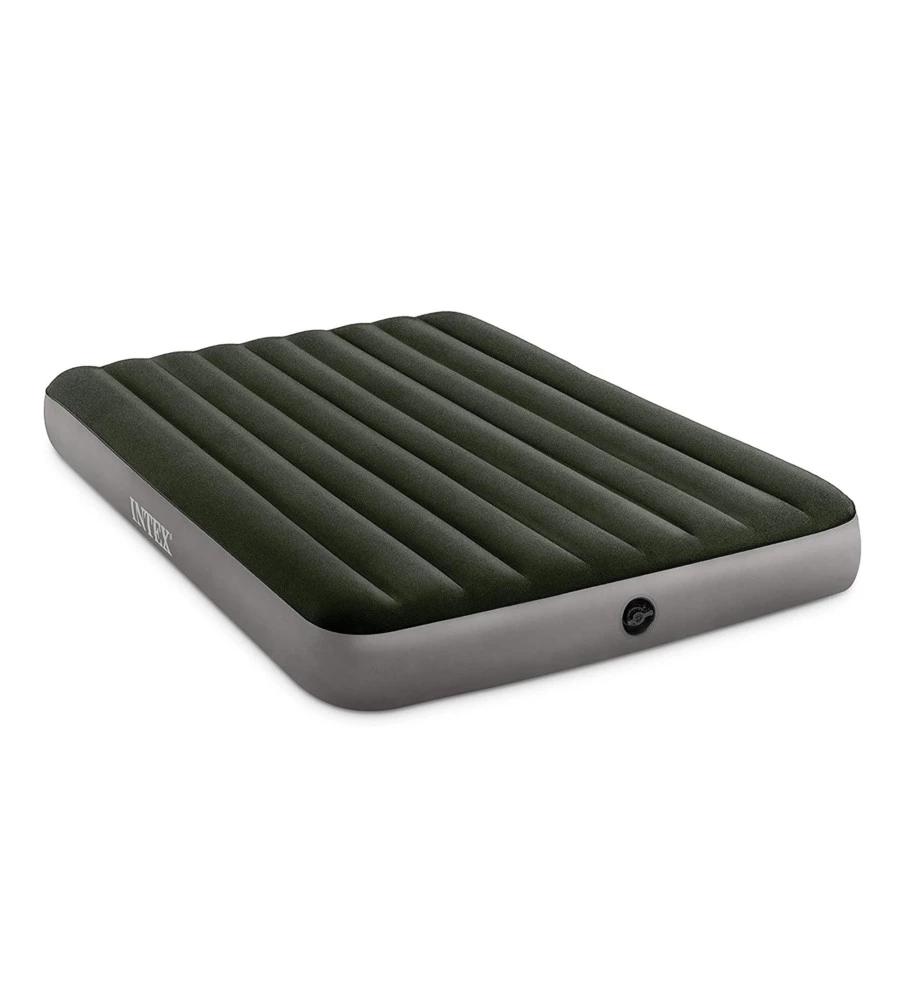 MATERASSO MATRIMONIALE GONFIABILE "DURA-BEAM PRESTIGE DOWNY" COLORE VERDE SCURO CON POMPA A BATTERIA, 152X203X25 CM - COD. 64779