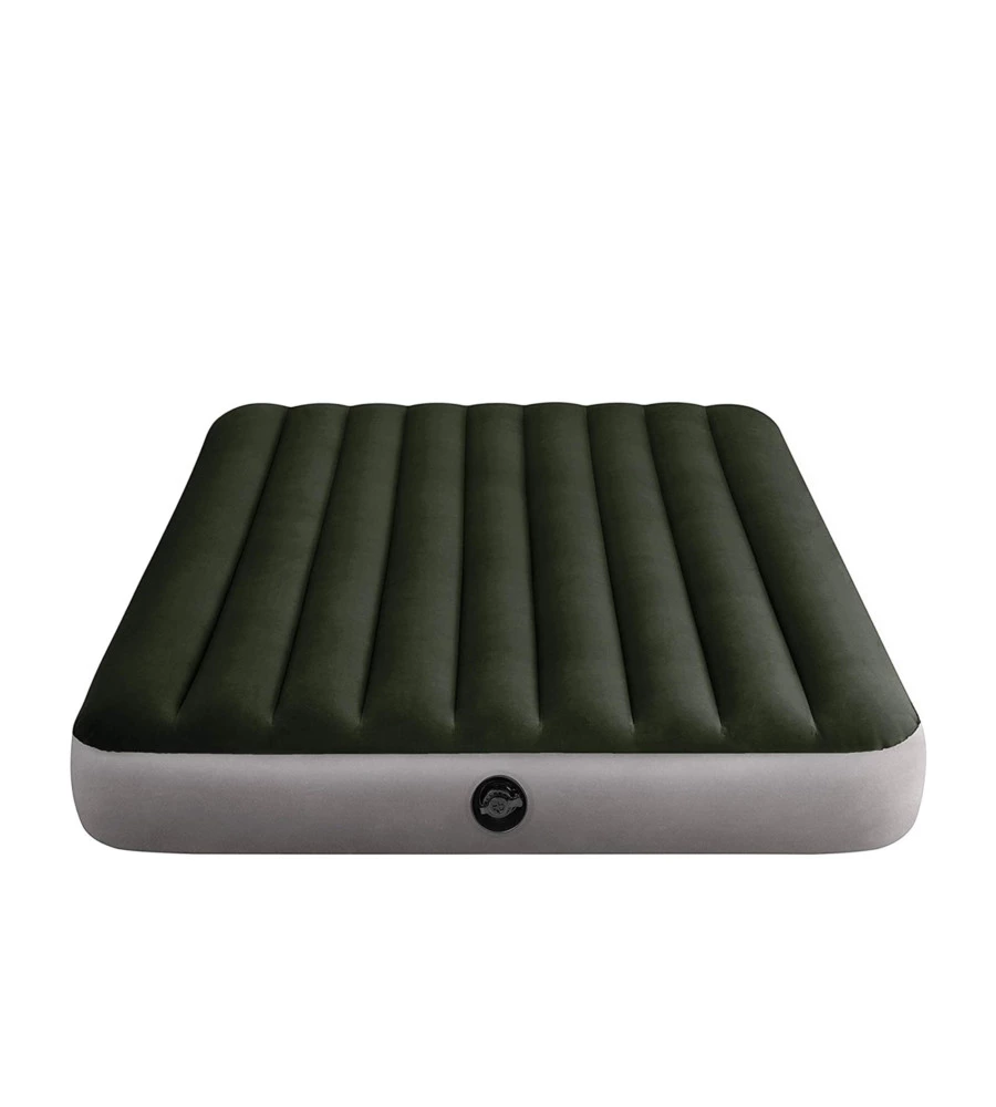 MATERASSO MATRIMONIALE GONFIABILE "DURA-BEAM PRESTIGE DOWNY" COLORE VERDE SCURO CON POMPA A BATTERIA, 152X203X25 CM - COD. 64779