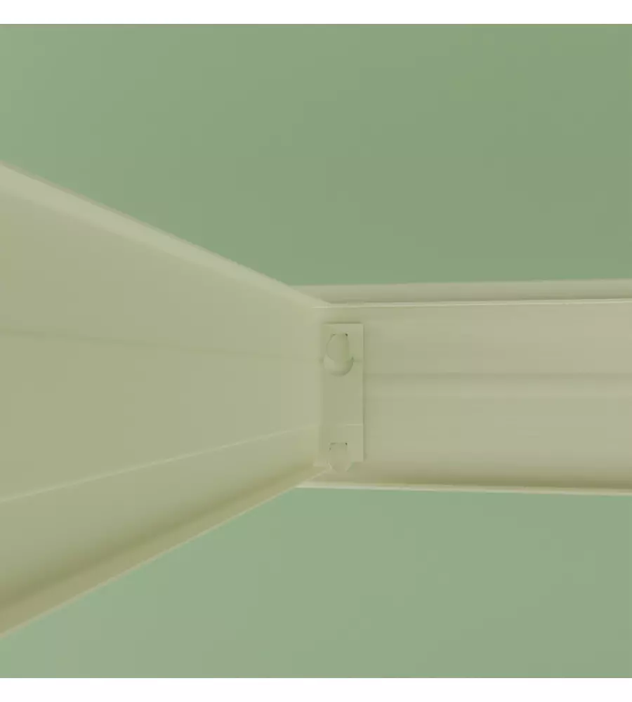 SCAFFALE IN ACCIAIO "RIVET" AD INCASTRO CON 4 RIPIANI COLORE BIANCO, 90X40X180 CM