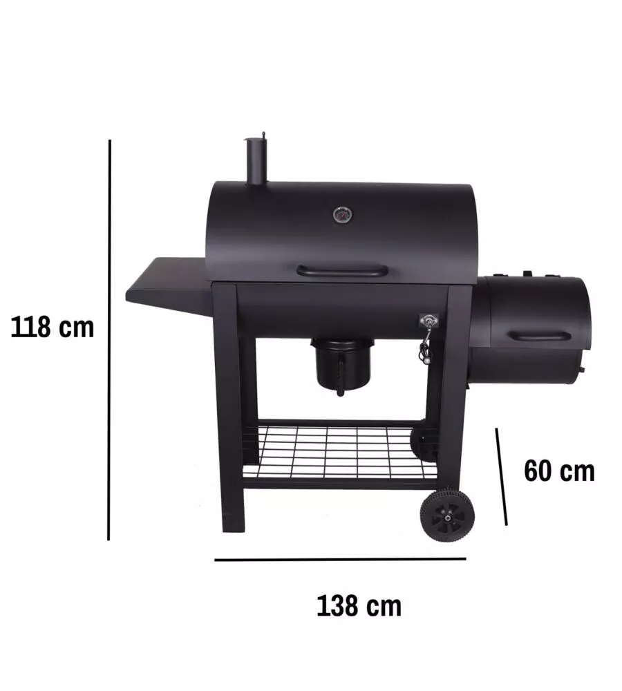 BARBECUE A CARBONE ARNOLD "COLORADO" CON AFFUMICATORE 66X42 CM
