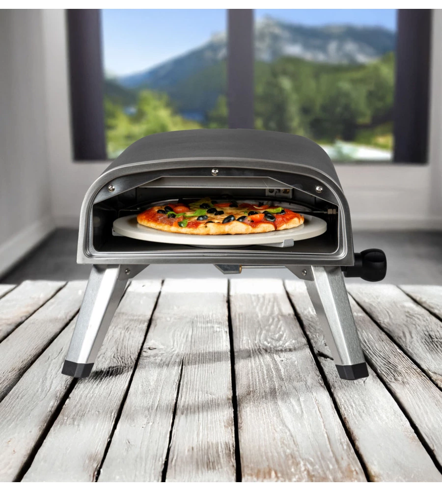 FORNO PIZZA A GAS ARNOLD "VULCANO" NERO 1 PIZZA