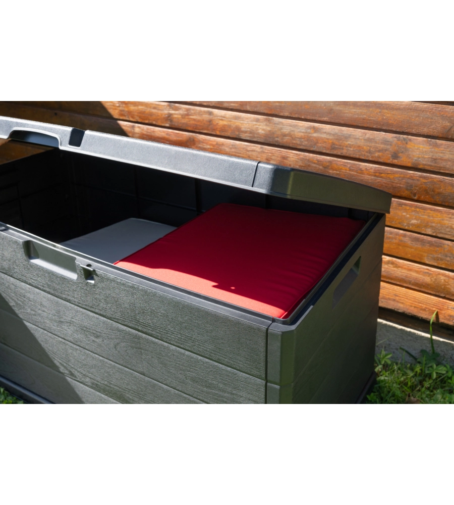 BAULE DA ESTERNO "ALPHA" IN POLIPROPILENE ANTRACITE 340 LT 118X59X57 CM