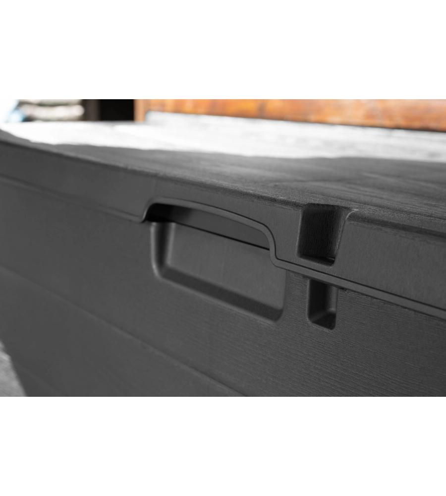 BAULE DA ESTERNO "ALPHA" IN POLIPROPILENE ANTRACITE 340 LT 118X59X57 CM