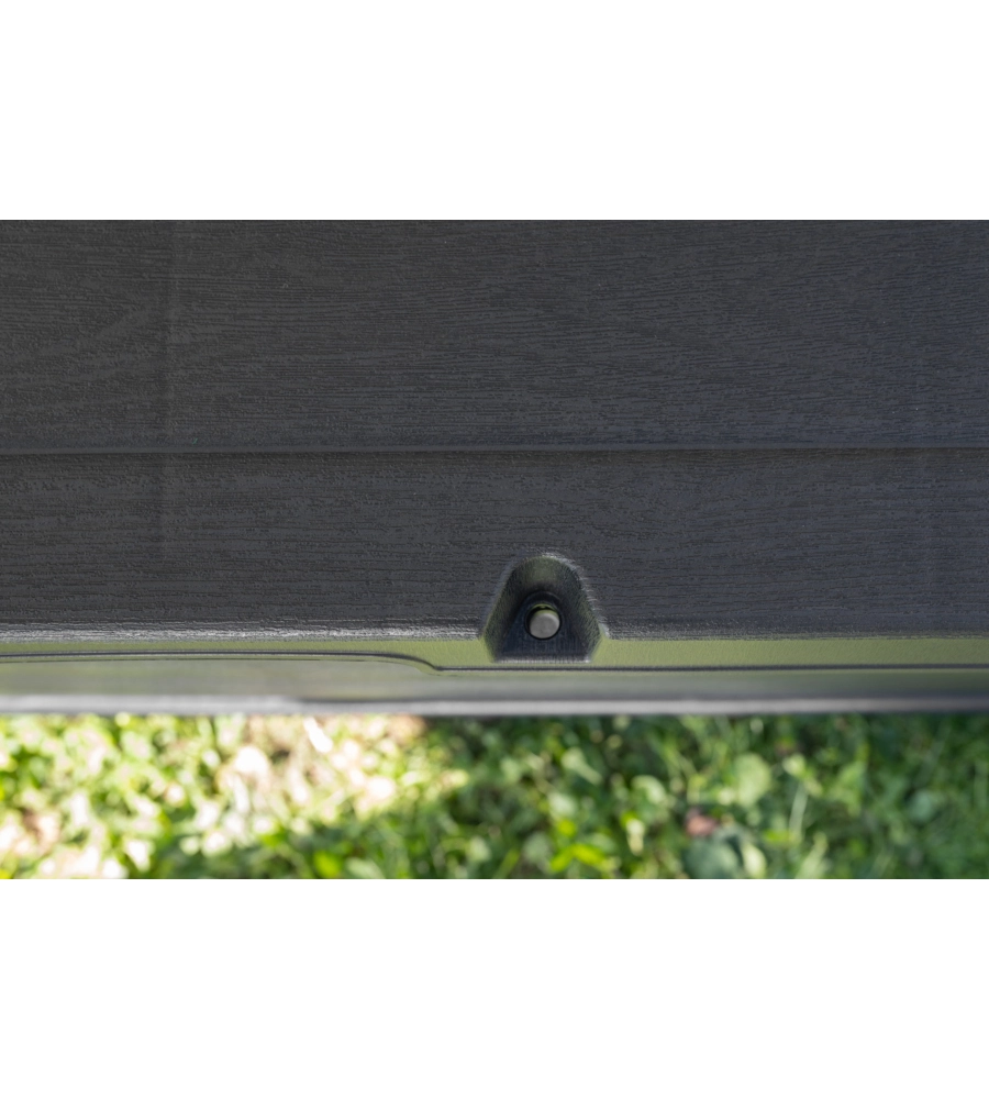 BAULE DA ESTERNO "ALPHA" IN POLIPROPILENE ANTRACITE 340 LT 118X59X57 CM
