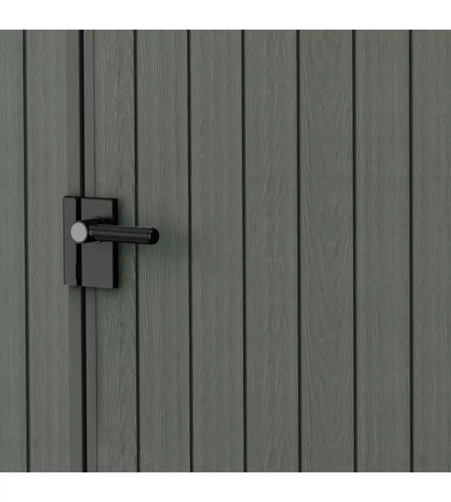 CASETTA DA GIARDINO KETER "DARWIN 4x4" IN EVOTECH+ COLORE VERDE CON PORTA BATTENTE SINGOLA 123,8X117X205,1 CM